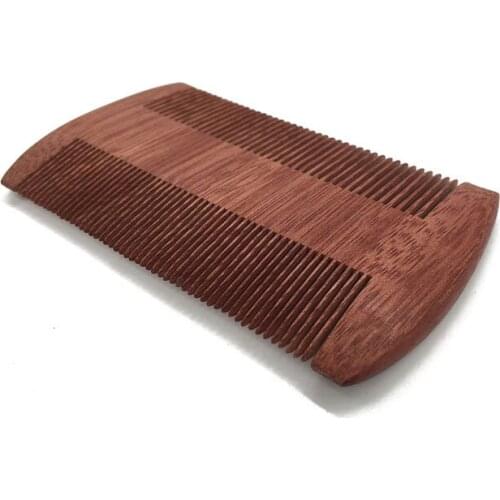 500pcs/lot Custom Logo Blank Amoora Wood Comb Beard Comb Double-edged Fine-toothed Comb10cm Length