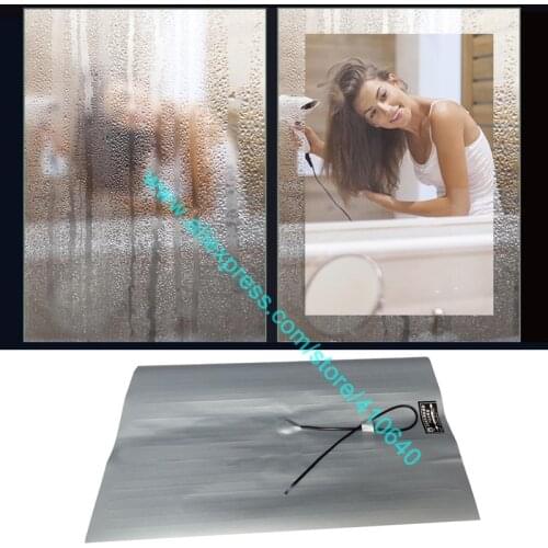 AC 220V Mist Removing Film for Bathroom Washroom Mirror Electric Heating Antifog Film Mirror Sticky Type Mirror Defog Film