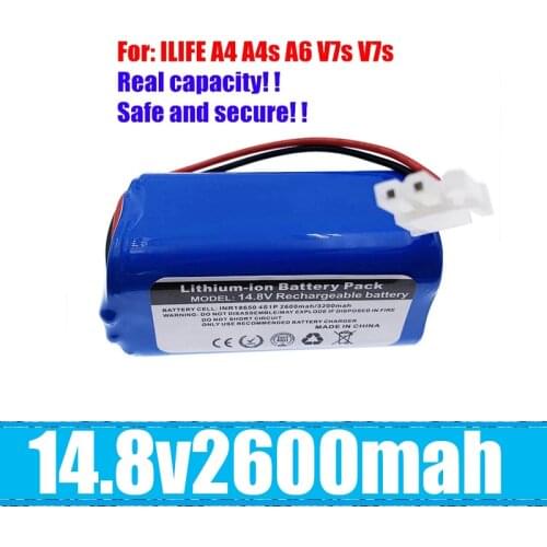 For Ecovacs Mirror Vacuum Cleaner Cleaning Robot ILIFE 4 S 1 P is Brand New /14.8V 2600 mAh Rechargeable 18650 Lithium Battery