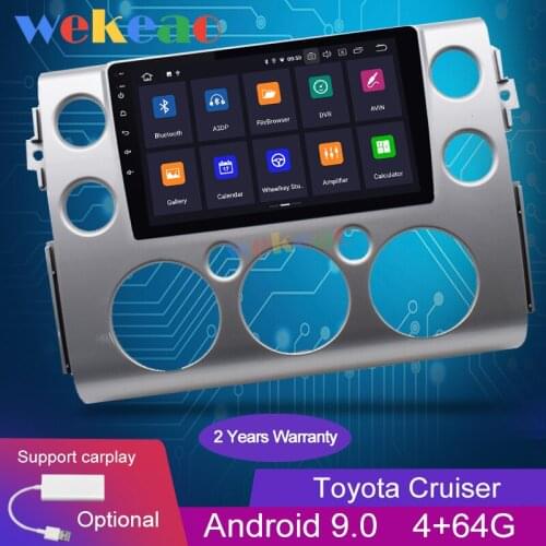 Wekeao Touch Screen 9'' 1 Din Android 9.0 Car Radio Automotivo For Toyota FJ Cruiser Android Auto GPS Navigation 2007-2018 WIFI