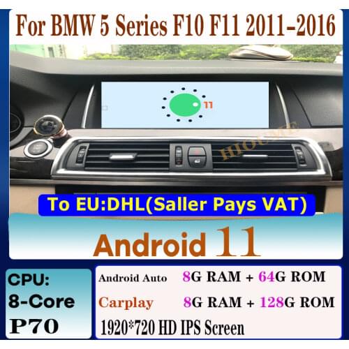10.25" 8Core CPU 8G RAM Android 10 Car Multimedia Player for BMW 520i 525i 528i F10 F11 2011-2017 Radio GPS Stereo CarPlay Audio