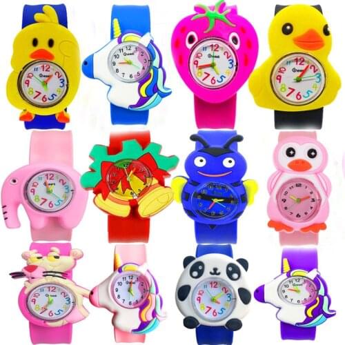 Wholesale 2019 new childrens Clock student children boys girls kids watches women silicone quartz child watch relogio masculino
