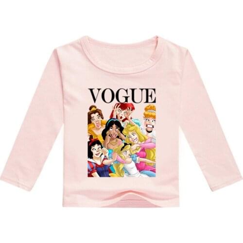 019 2-13Y Beautiful Princess Shirt Long Sleeve Baby T Shirt Girl T Shirt Children T Shirt Childrens Fashion Top