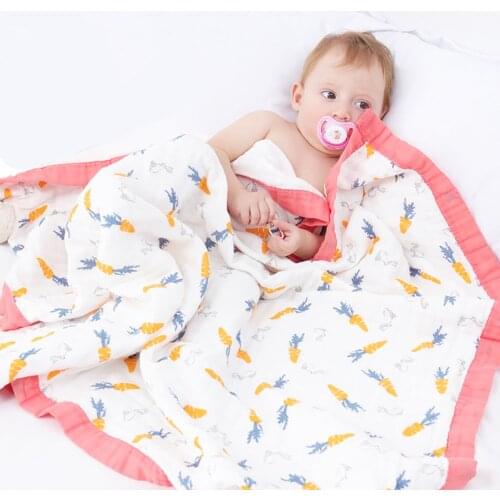 120*150 CM Muslin Blanket Baby Sleeping Blanket Newborn Swaddle Breathable Infant Kids Bath Towel Toddler Stroller Cover