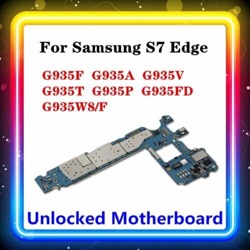 For Samsung Galaxy S7 Edge G935F G935A G935V G935T G935P G935FD G935W8 Motherboard Original With Chip Mainboard Android