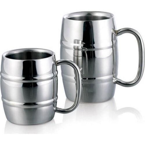 Double Wall Stainless Steel Coffee Mug Portable Tea Cup Travel Tumbler Coffee Jug Milk Tea Cups Double Office Water Mugs