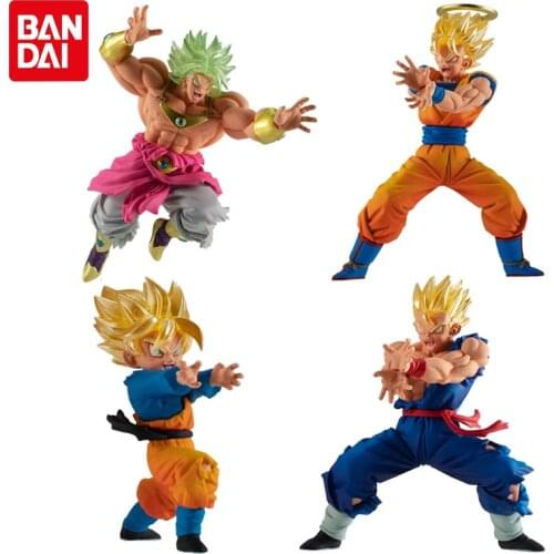 Bandai Genuine Gashapon Dragon Ball Super Battle Figure Series VS 17 Son Goku Son Goten Broli Anime Action Figure Gacha Toys