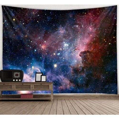 Living Room Tapestry Wall Hanging Celestial Sleeping Pad Tapestries Christmas Psychedelic Starry Night Sky Dorm Home Decoration