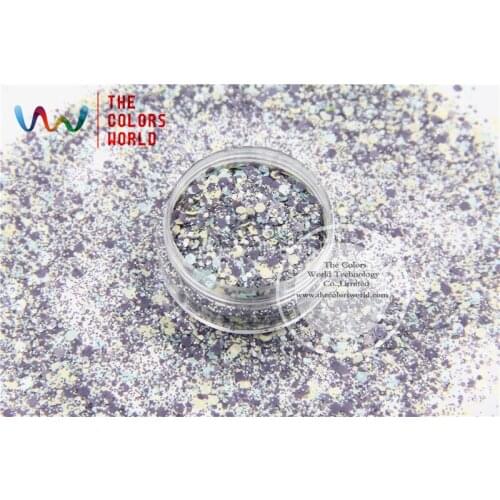 HH2104-220 Mix Colors Hexagon Shape Glitter Sequins for nail art DIY decoration and Halloweens decorations