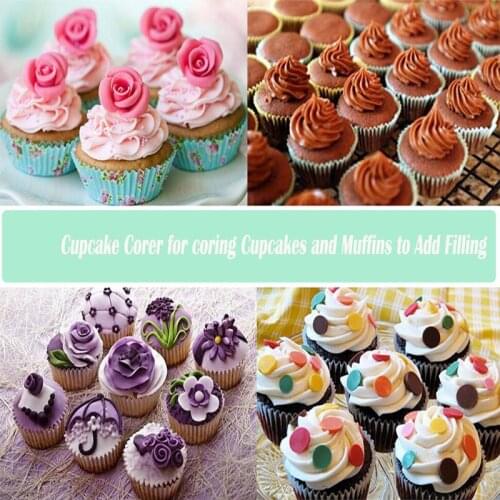 Cupcake Corer Plunger Cutter astry Corer Decorating Divider Cake Filler Miffin Cake Filling Tools silicone molds accessories