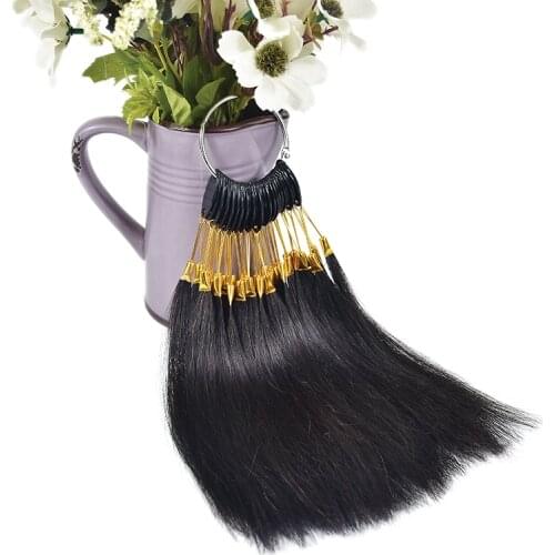 New 30pcs/set 100% Human Virgin Hair Black Hair Color Ring For Human Hair Extensions And Salon Hair Dyeing Sample Dye Any Color