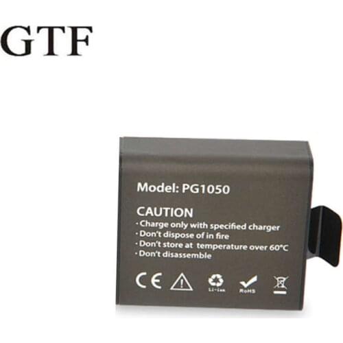 Rechargeable battery for action camera, gtf 3.7v pg1050mah, for eken h9 h9r h3 h3r h8pro h8r sj4000 sjcam sj5000 m10 sj5000x