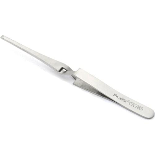 ProsKit 1PK-108T Reverse Action Tweezer (self-gripping)(165MM) Stainless Steel Precision Tweezer