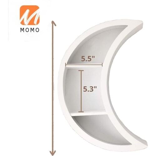 Moon Shelf for Crystals Rustic Wall Decor Wooden Floating Shelf Wall Art Floating Shelves