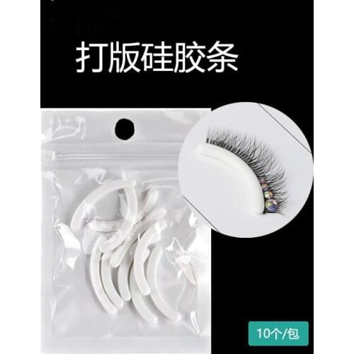 10pcs Silicone Eyelash Display Strip Lashes Show Stick Fake Eye Lash Extension Tools Model-making Strips For Eyelash Works