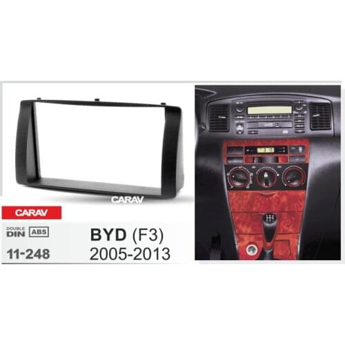Radio Fascia for BYD F3 2005-2013 Double Din Radio DVD Stereo CD Panel Dash Mount CARAV 11-248