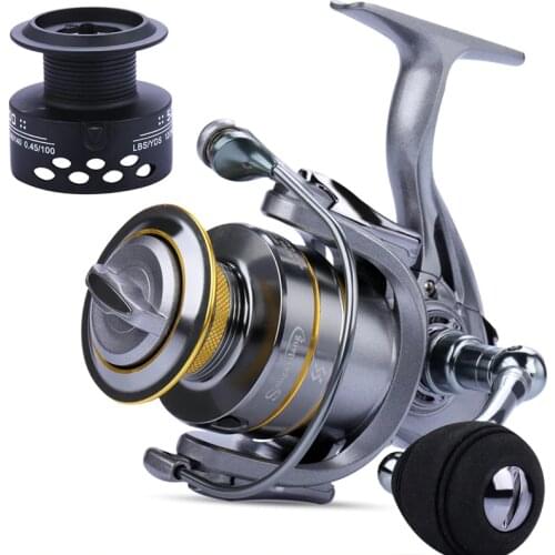Sougayilang 1000-5000 top quality 13+1BB Double Spool Fishing Reel 5.5:1 high speed Gear Ratio Spinning Carp fishing reel