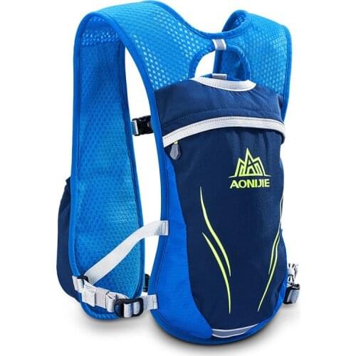 AONIJIE 5.5L Men Women Trail Running Hydration Backpack Outdoor Sports Hiking Racing Cycling Camping Pack Marathon Rucksack Bag