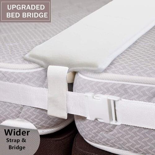Bed Bridge Mattress Connector White Bed Mat Converter Kit Metal Bed Gap Filler Two Single Mattress Connector For Home Hotel