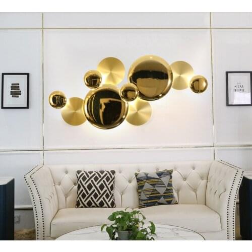 Modern Copper Lustre Wall Light Nordic Wall Sconce Gold Lotus Leaf Bedside Lamp Indoor for Wall Decoration Lighting