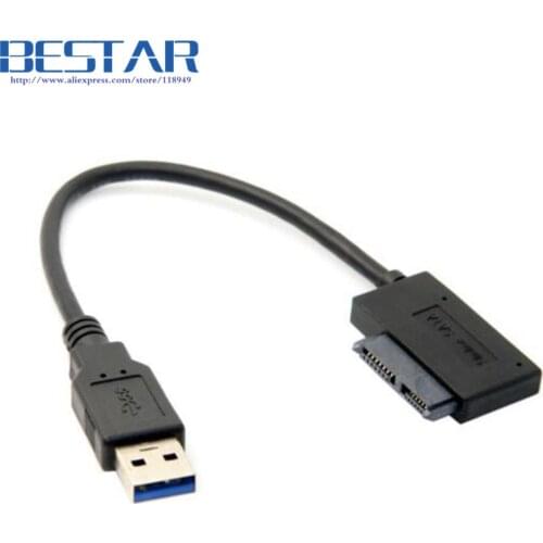 USB 3.0 Slimline SATA 7+6 13pin 13 pin Adapter Cable 20cm 0.2m for Laptop Cd DVD Rom Optical Drive