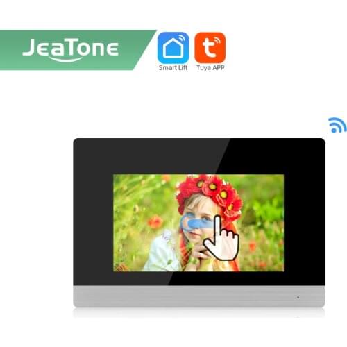 Jeatone Tuya smart 7 inch WIFI Video intercom house monitor door phone,remote control,multi-languages,Security system indoor