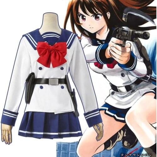 Japan Anime High-Rise Invasion Cosplay Honjo Yuri Costumes Adult Women School Uniforms JK Sailor Suits Halloween Costume C81M125
