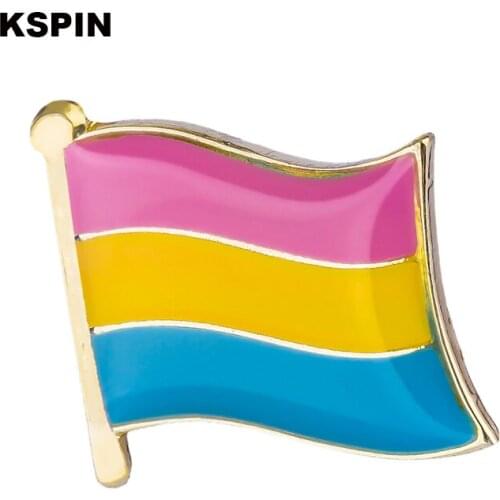Pansexual pride flag lapel pin badge pin 300pcs a lot Brooch Icons XY0135-1
