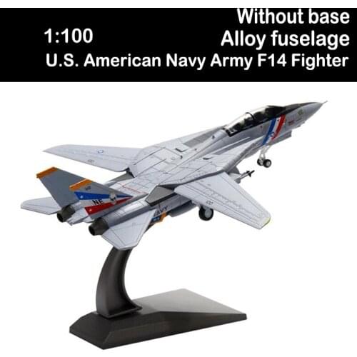 1/100 Scale U.S. American Navy Army F14 Fighter Aircraft Airplane Models Adult Children Toys for Boys Display Plane Collections