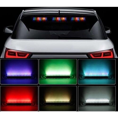 1PC Car 16 LED Color Solar Burglar Alarm Warning Strobe Flash Light Anti-theft Security