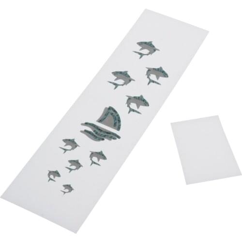 1x Shark Shape Guitar Bumper Sticker Instruments Sticker Decor Art Sticker