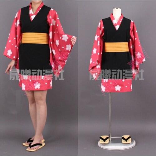 Anime! Demon Slayer:Kimetsu no Yaiba Makomo Kimono Uniform Cosplay Costume Halloween Suit For Unisex 2019 NEW Free Shipping