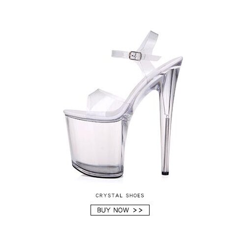 Sandals Women Platform Model T stage Shows Sexy High-heeled Shoes 10-20 cm High Transparent Waterproof Sandals Large-size 35-42