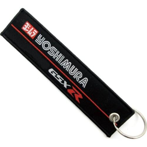 Motorcycle GSX-R 3D Logo Embroidery Key Chain Keyring Key Holder Collection Keychain For Suzuki GSXR 600 750 1000 1300 Yoshimura