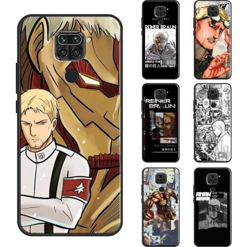 Attack On Titan Anime Reiner Braun Case For Xiaomi Redmi Note 10 Pro Note 8 9S 8T Note 9 Pro Coque For Redmi 9T 9C 9A 7A 8A