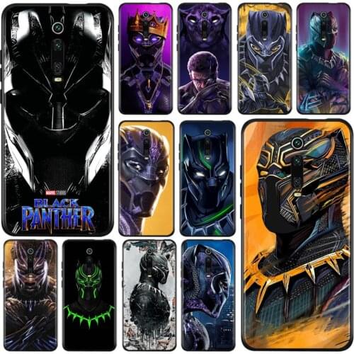 Marvel Avengers Black Panther For Xiaomi Redmi 9T 9I 9AT 9A 9C 9 8A 8 7A 7 6A 6 5A 5 4X PRO Prime Plus Black Soft Phone Case