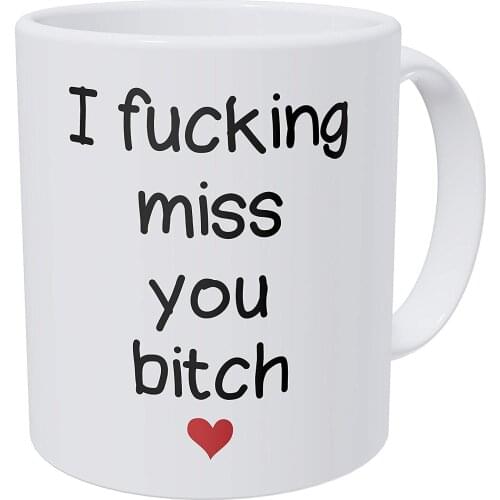 I Miss You B Fiend Heart Girlfriends Long Distance Frienship 11 Ounces Gift Coffee Mug