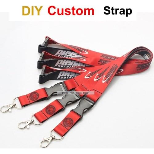 DIY Custom Breakaway Lanyards Strap For Exhibition ID Card Mobile Phone USB Logo Text Sublimation Print