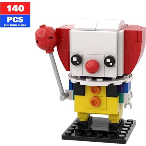 MOC Joker Brickheadz Stephen King It Chapter Two 2 Horror Clown Building Blocks Halloween Doll Model Figures Bricks Toys for kid