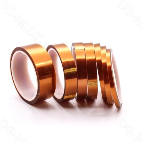 KAPTON TAPE 280° Polyimide Adhesive High Temperature Heat Tape Double-Sided Width 3 4 5 6 8 10 12 15 18 20 25 30 50 100mm 1Roll
