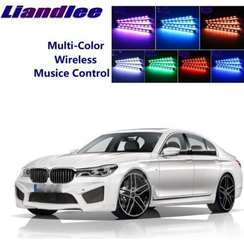 LiandLee Car Glow Interior Floor Decorative Atmosphere Seats Accent Ambient Neon light For BMW 7 E65 E66 E67 E68 F01 F02 G11 G12