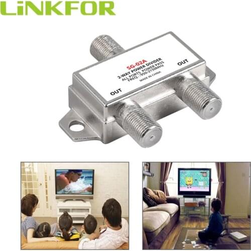LiNKFOR 2 Way High Quality Coax Cable Splitter 1 in 2 out 100% Compatible With NTL Telewest Suitable For Splitting Cable TV
