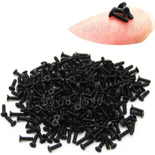 M1 M1.2 M1.4 M1.6 M1.7 M2 Black Steel Phillips Countersunk Flat Head Micro Screw Small Machine Screws