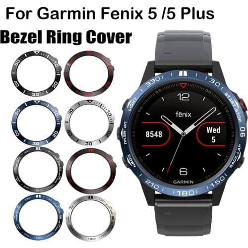 Metal Cover Frame For Garmin Fenix 5 5 Plus Smart Watch Dial Bezel Ring Styling Case Adhesive Cover Anti Scratch Protection Ring