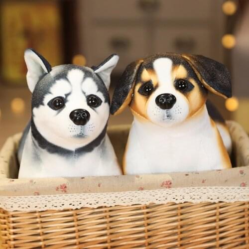 Cute Simulation Dog Plush Toy Stuffed animals Pug Bulldog Husky Dalmatian Chihuahua Puppy Plush Dolls Soft Toy for Kids baby toy
