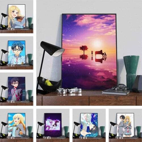 Modular Canvas HD Prints Your Lie In April Pictures Wall Art Painting Japanese Anime Home Decor Posters For Living Room No Frame