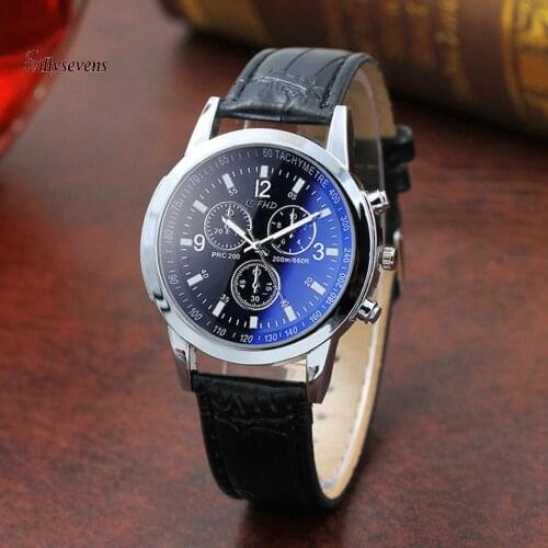 Blu Ray Glass Watch Neutral Quartz Simulates The Wrist Watch Automatic Luminous Clock Men Waterproof Mechanical Watch Relogio