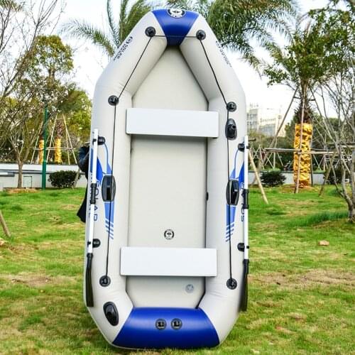 3 Person 230 CM PVC Inflatable Boat Kayak Air Mat Floor Wear-resistant Canoe Hovercraft Dinghy Fishing Ship