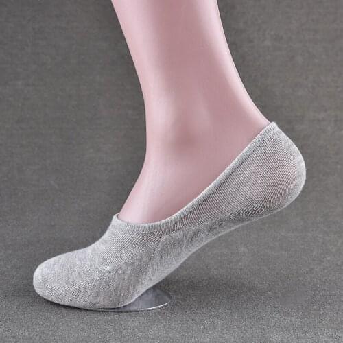 Fashion New Summer Autumn Cotton Boat Socks Casual Classic Black Gray White Colors Invisible Shallow Mouth Slippers Sock For Men