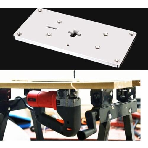 New Aluminum Plunge Router Table Insert Plate Small Size with Fixing Screws For Jig Saw Woodworking Benches Tools